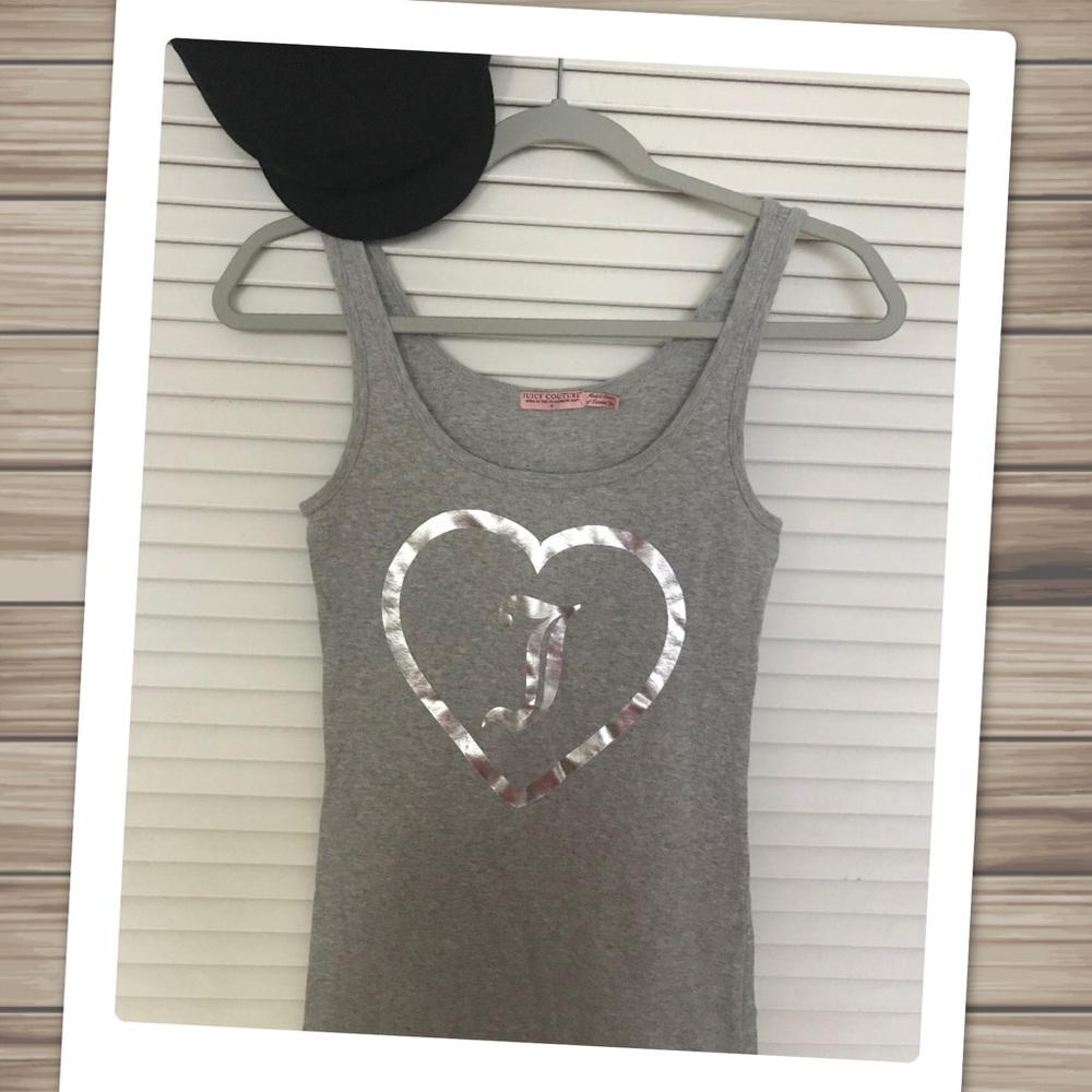 Cute JUICY COUTURE Screened Scoop Tank Top!